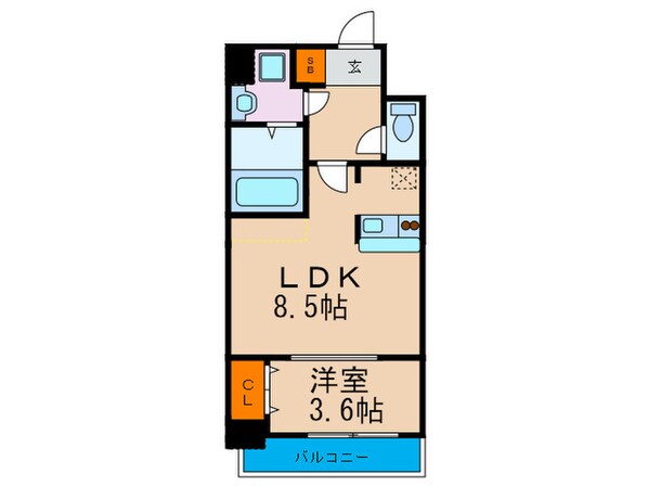 ｴ-ﾙﾘﾍﾞﾙﾃ大阪ＷＥＳＴの物件間取画像